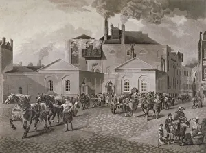 Brewery Prints: Meuxs Brewery, Tottenham Court Road, London, c1830. Artist: Joseph Constantine Stadler
