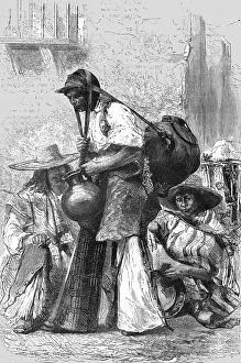Bhisti Prints: Mexican Water-Carrier (Aguador); A Zigzag Journey through Mexico, 1875. Creator: Unknown