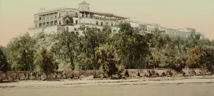 Photochrom Print Prints: Mexico, the Castle of Chapultepec, between 1884 and 1900. Creator: William H. Jackson