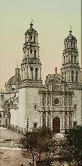 Photochrom Print Prints: Mexico, the Cathedral, Chihuahua, between 1884 and 1900. Creator: William H. Jackson