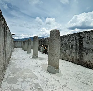 Mexico Oaxaca Mitla Vista De LA Sala De Columnas Arquitectura Mixteca