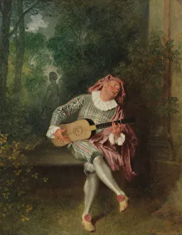 Jean Antonie Watteau Prints: Mezzetin, ca. 1718-20. Creator: Jean-Antoine Watteau