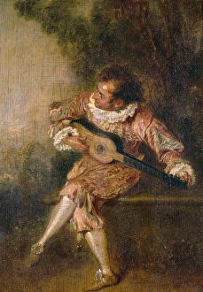 Images Dated 31st October 2013: Mezzetino, ca 1715. Artist: Watteau, Jean Antoine (1684-1721)