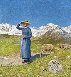 Peasants Collection: Mezzogiorno sulle Alpi (Noon in the Alps), 1891