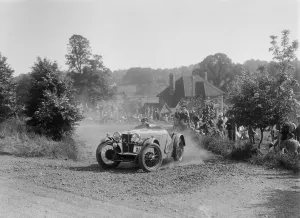 Chalfont St Peter Prints: MG J2, Bugatti Owners Club Hill Climb, Chalfont St Peter, Buckinghamshire, 1935. Artist