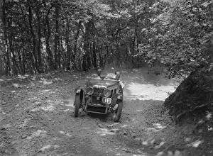MG J2 competing in the B&HMC Brighton-Beer Trial, Fingle Bridge Hill, Devon, 1934