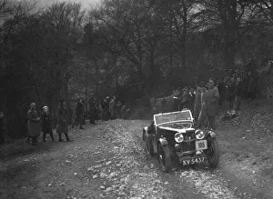 MG J2 of Mrs MM Riley climbing Nailsworth Ladder, Sunbac Colmore Trial, Gloucestershire, 1934