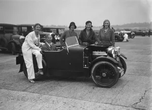 MG M type at Brooklands. Artist: Bill Brunell