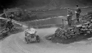 Bend Prints: MG M type competing in the MCC Edinburgh Trial, 1930. Artist: Bill Brunell