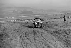 Moorland Collection: MG M type of RD Crump competing in the MCC Sporting Trial, 1930. Artist: Bill Brunell