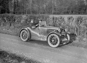Goggles Gallery: MG M Type of RH Warnes competing in the MG Car Club Trial, 1931. Artist: Bill Brunell