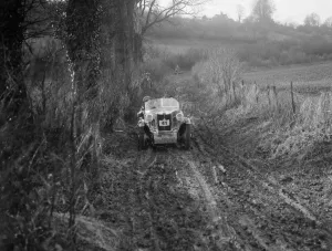 MG M Type of RR Balding competing in the MG Car Club Trial, Kimble Lane, Chilterns, 1931