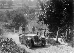 Rally Prints: MG Magna taking part in a West Hants Light Car Club Trial, Ibberton Hill, Dorset, 1930s