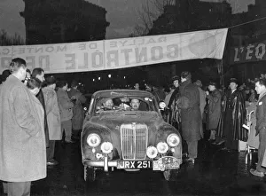 MG Magnette ZA 1956 Monte Carlo rally, Grant/Davis. Creator: Unknown MG Magnette ZA 1956 Monte Carlo rally, Grant/Davis. Creator: Unknown
