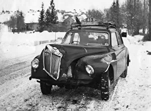MG Magnette ZA crash, 1955 Monte Carlo rally. Creator: Unknown