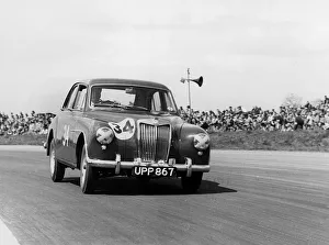 Saloon Prints: MG Magnette ZA, International Trophy at Silverstone 7th May 1955. Creator: Unknown