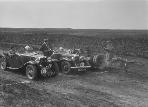 Bartlett Collection: Two MG Magnettes and a Hillman Aero Minx at the Sunbac Inter-Club Team Trial, 1935