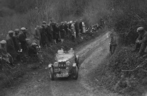 Lloyd Gallery: MG NA Magnette of N Lloyd competing in the MCC Lands End Trial, 1935. Artist: Bill Brunell