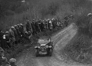 MG PA of JWS Johnson competing in the MCC Lands End Trial, 1935. Artist: Bill Brunell