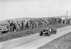 Edwards Gallery: MG R type of Sir Clive Edwards competing at the Lewes Speed Trials, Sussex, 1938