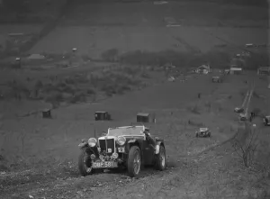 MG TA competing in the London Motor Club Coventry Cup Trial, Knatts Hill, Kent, 1938