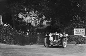 Cornish Gallery: MG TA of FG Cornish competing in the MCC Torquay Rally, Torbay, Devon, 1938. Artist: Bill Brunell