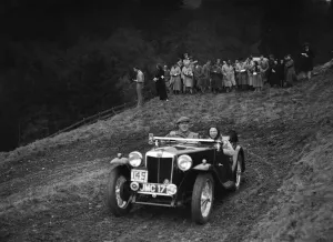 Stevens Prints: MG TA of H Stevens competing in the MCC Edinburgh Trial, Roxburghshire, Scotland, 1938