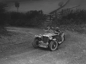 Uphill Climb Prints: MG TA of HV Slade competing in the MG Car Club Midland Centre Trial