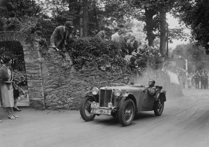 MG TA of Ken Crawford of the Cream Cracker Team, Torbay, Devon, MCC Torquay Rally, 1938