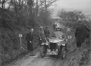 MG TA of Maurice Toulmin of the Cream Cracker Team at the MG Car Club Midland Centre Trial, 1938