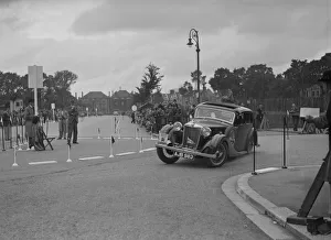 MG VA of RK Wellsteed competing in the South Wales Auto Club Welsh Rally, 1937 Artist: Bill Brunell