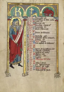 Cancer Prints: Micah; Psalter, about 1240-1250. Creator: Unknown