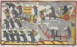 Pulling Prints: The Mice are burying the Cat, Lubok print, 1760