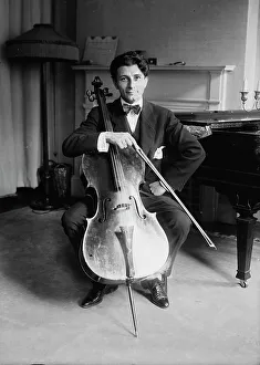Cello Prints: Michael Penha [with cello], between c1915 and c1920. Creator: Bain News Service