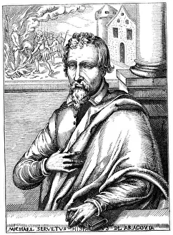Guilty Prints: Michael Servetus, Spanish theologian and phycisian, (1511-1553) 1727