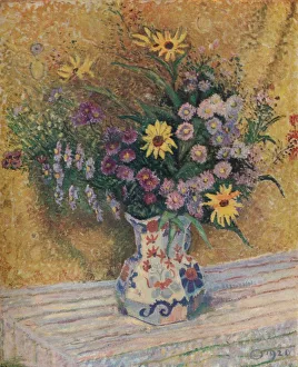 Get Well Soon Prints: Michaelmas Daisies, c1920. Artist: Lucien Pissarro