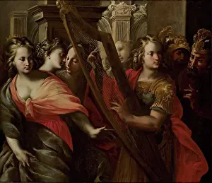 Fondazione Cassa Di Risparmio Di Cesena Prints: Michal Helps David Escape from Saul, c1650. Creator: Rossi, Nunzio (1626-1651)