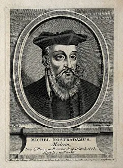 Boulanger Prints: Michel de Nostredame, called Nostradamus (1503-1566), Second Half of the 17th cen