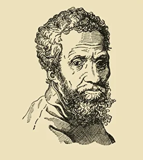 Simoni Prints: Michelangelo Buonarrotti, (1933). Creator: Unknown