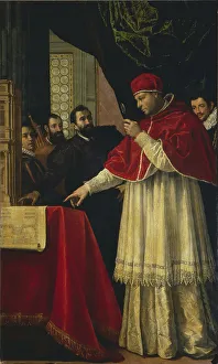 Casa Buonarroti Prints: Michelangelo shows Pope Leo X and Cardinal Giulio de Medici (later Pope Clement VII)