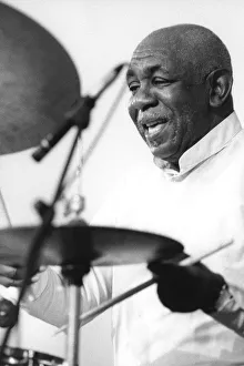 Brecon Prints: Mickey Roker, Brecon Jazz Festival, Powys, Wales, 1997. Creator: Brian Foskett