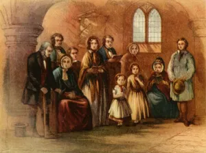 Adam Fox Collection: A Mid-Victorian Congregation, 1860, (1947). Creator: Unknown