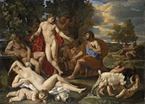 Poussin Gallery: Midas and Bacchus, ca 1624