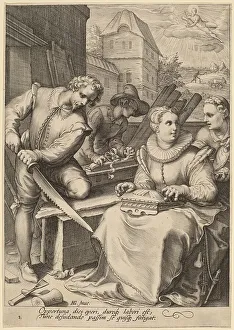 Carpentry Prints: Midday, c.1595-1598. Creator: Jan Saenredam