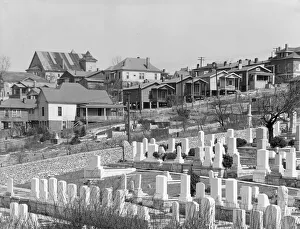 Gravestone Prints: Middle class houses of the town, Birmingham, Alabama, 1936. Creator: Walker Evans