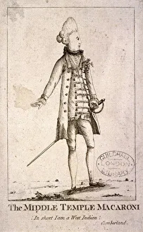 Middle Temple Macaroni, c1772
