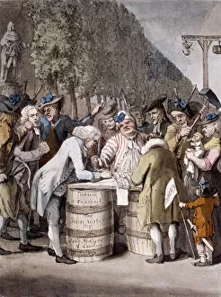 Grimm Collection: The Middlesex election, 1775. Artist: Samuel Hieronymus Grimm