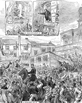 Shouting Prints: The Middlesex Election: sketches at Brentford on Saturday last, 1880. Creator: Unknown