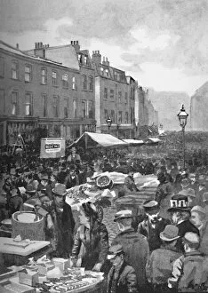 Market Stall Collection: Middlesex Street (Late Petticoat Lane) on a Sunday Morning, 1891. Artist: William Luker