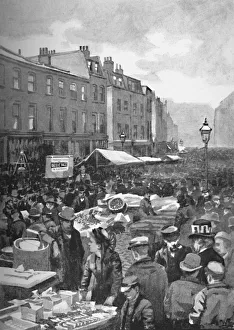 Morning Collection: Middlesex Street (Late Petticoat Lane) on a Sunday Morning, 1891. Artist: William Luker